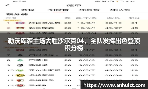 勒沃库森主场大胜沙尔克04，全队发挥出色登顶积分榜